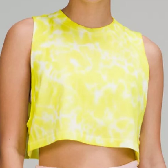 lululemon Tops - Lululemon All Yours Cropped Cotton Tank Marmoleado Tie Dye Size 8 & 10 New